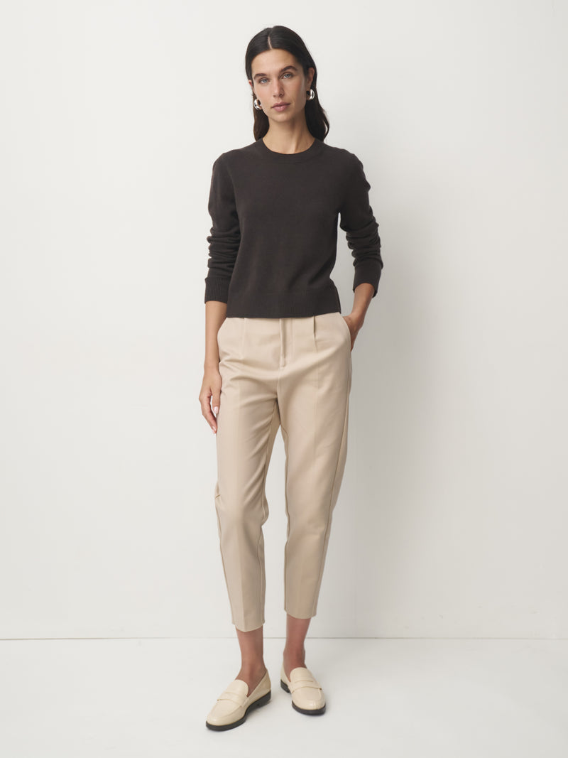 Cashmere Pullover Rundhals basic // wood