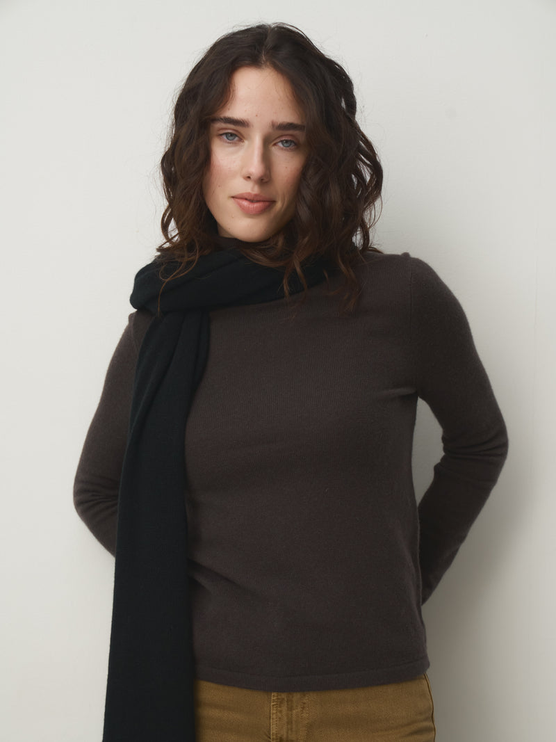 Cashmere Schal groß // schwarz