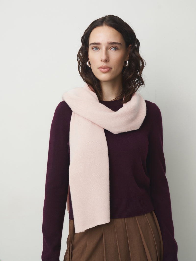 Cashmere Schal groß // powder
