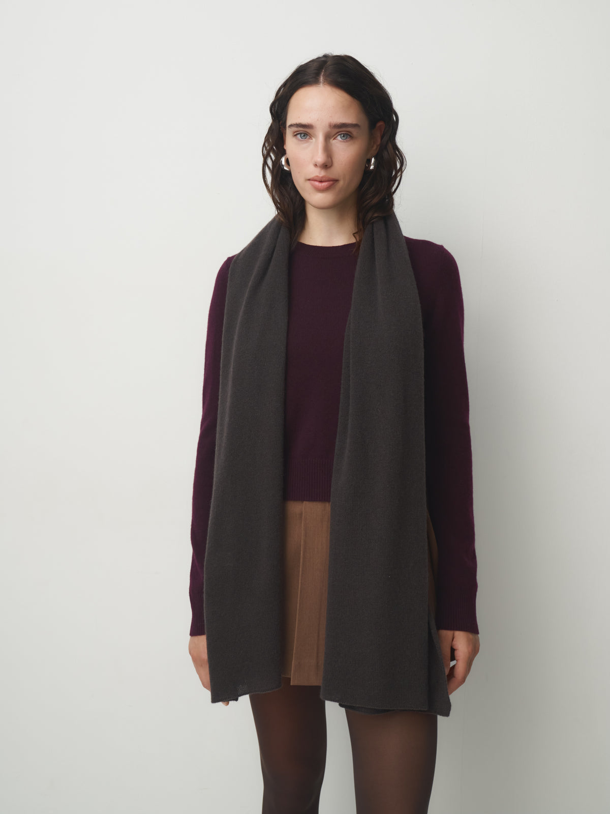 Cashmere Schal groß // wood