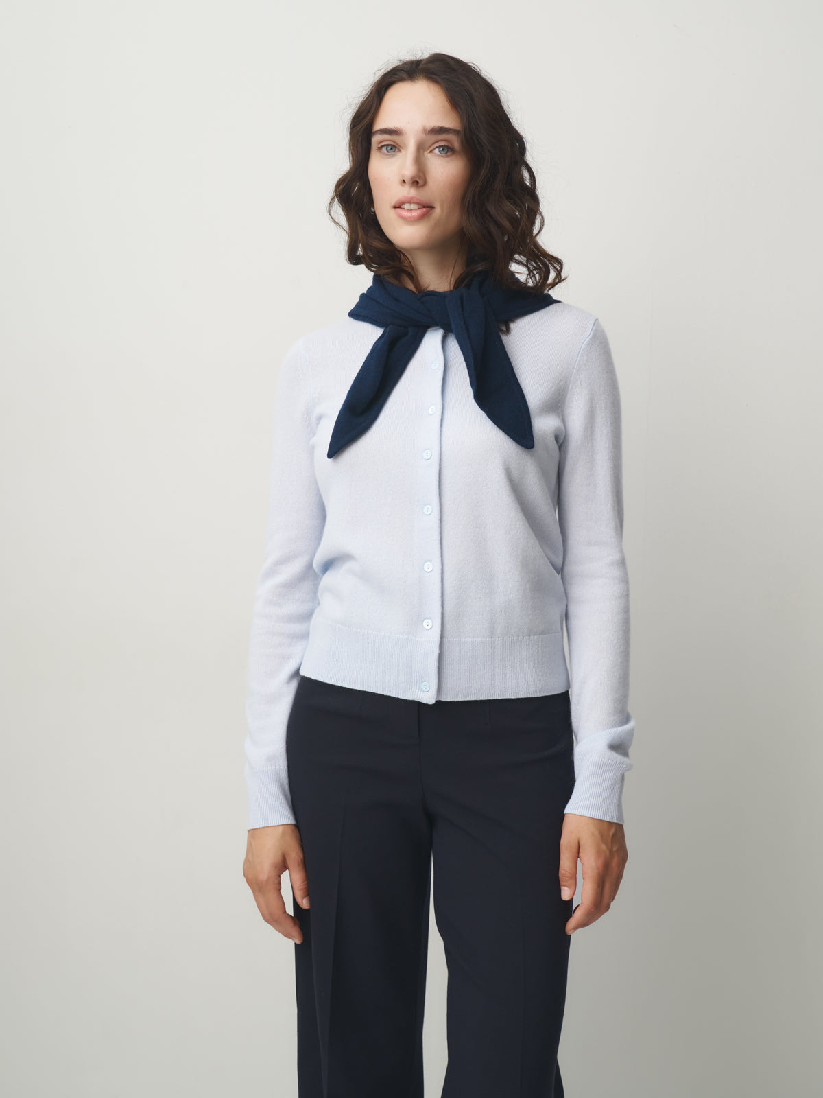 Cashmere Dreieckstuch klein // navy