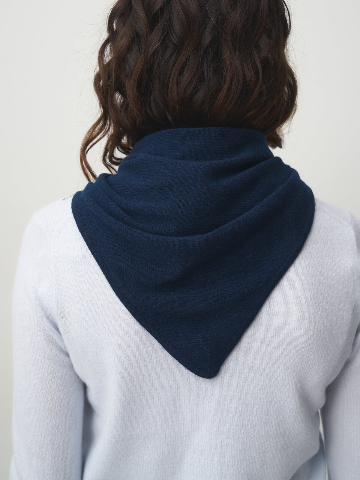 Cashmere Dreieckstuch klein // navy