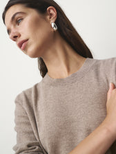 Cashmere Pullover Rundhals basic // timeless taupe