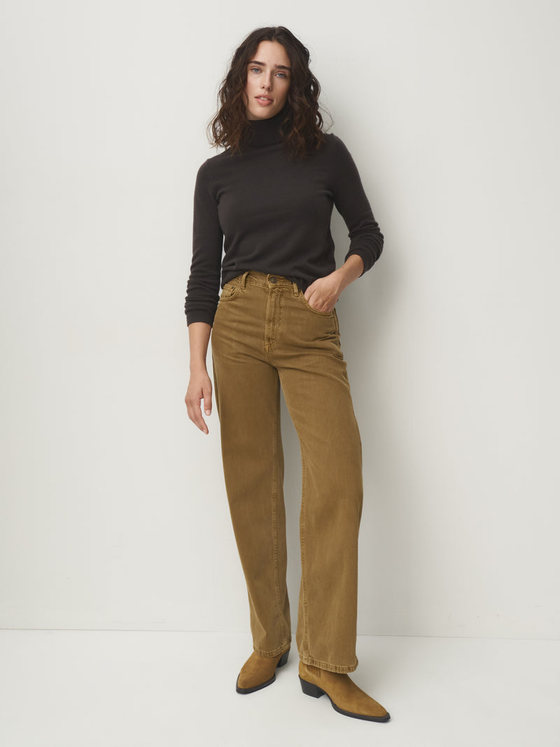 Cashmere Pullover Rollkragen // wood