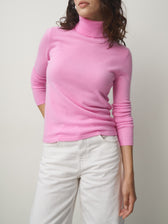 Cashmere Sweater Turtleneck pink