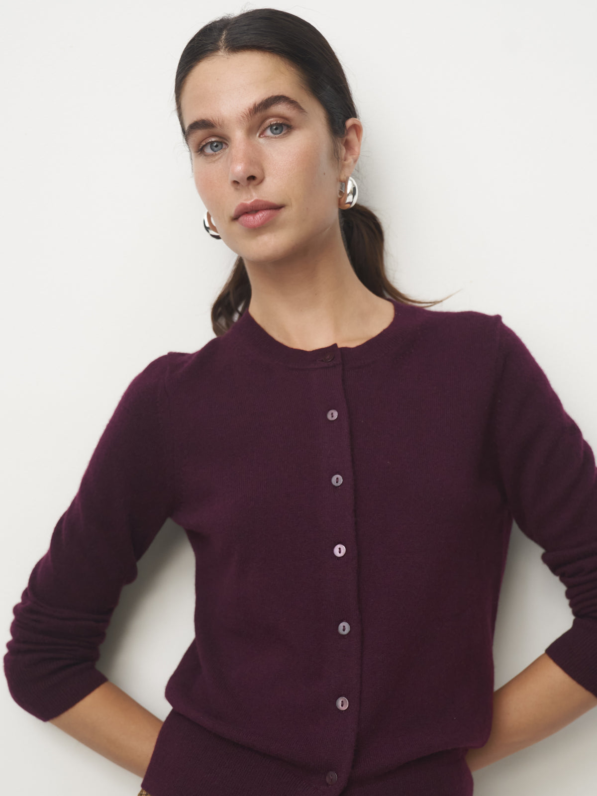 Cashmere Cardigan blackberry