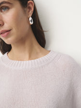 Cashmere Pullover 7/8 Arm // alabaster