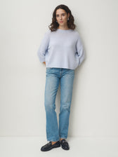 Cashmere Sweater 7/8 Sleeve light blue