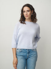 Cashmere Sweater 7/8 Sleeve light blue