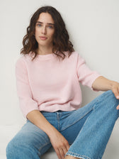 Cashmere Pullover 7/8 Arm // powder