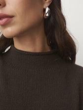 Cashmere Pullover Stehbund // wood