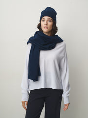 Cashmere Schal groß // navy
