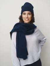Cashmere Schal groß // navy