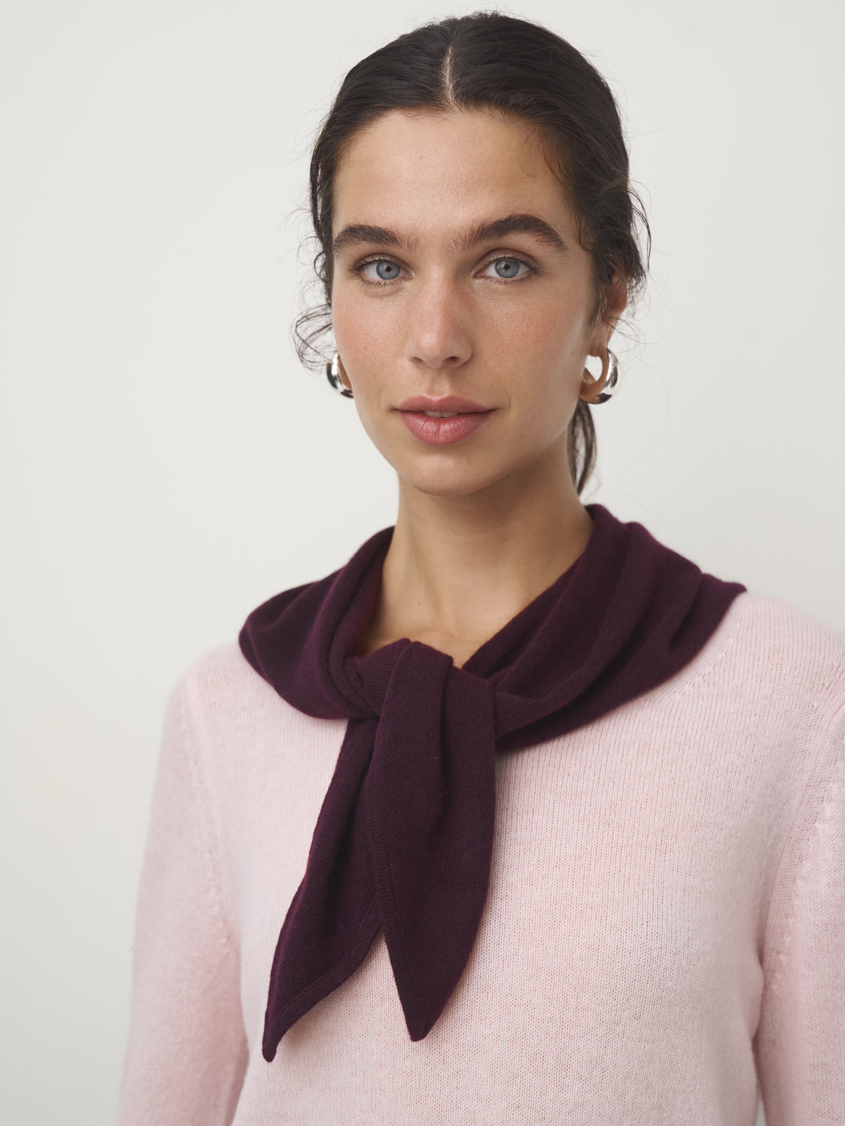 Cashmere Triangle Scarf small blackberry