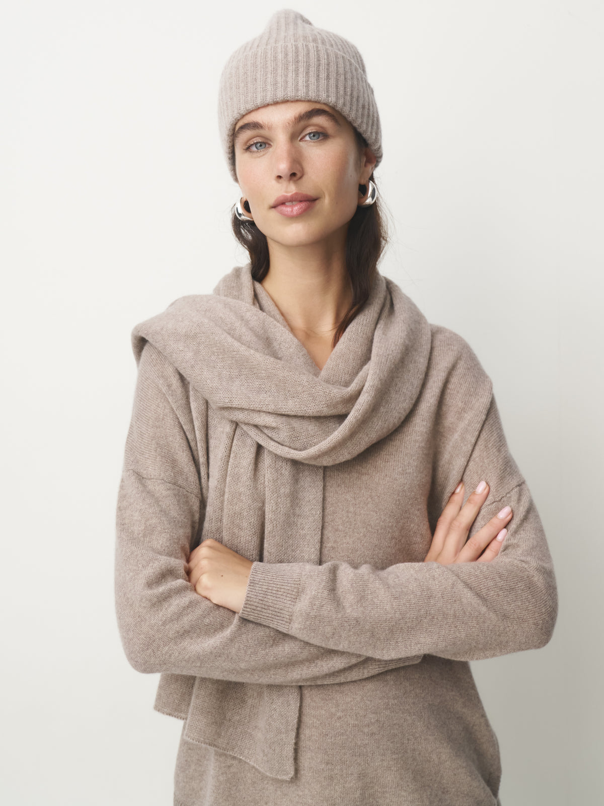 Cashmere Beanie beige