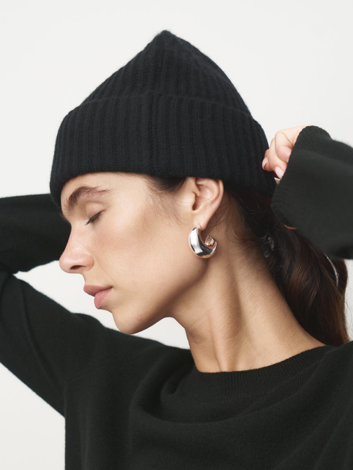 Cashmere Mütze // schwarz