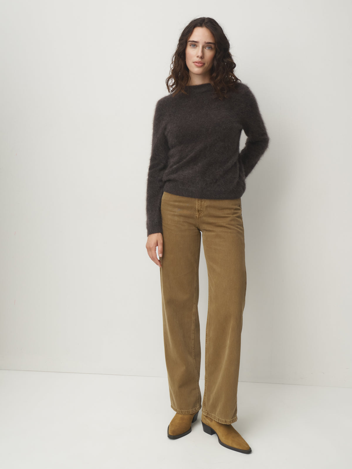 Cashmere Pullover Brosche // wood