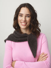 Cashmere Dreieckstuch gebrusht klein // wood