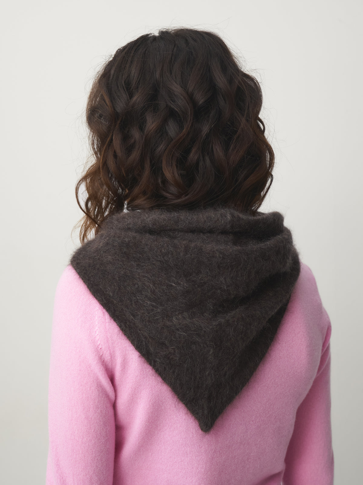 Cashmere Dreieckstuch gebrusht klein // wood