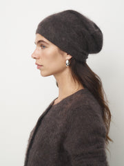 Cashmere Mütze gebrusht // wood