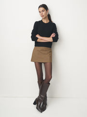 Cashmere Pullover Rundhals basic // schwarz