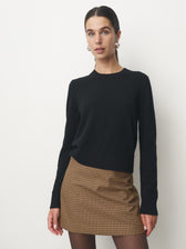 Cashmere Pullover Rundhals basic // schwarz