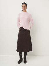 Cashmere Pullover Stehbund // powder